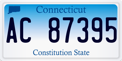 CT license plate AC87395