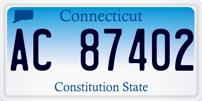 CT license plate AC87402