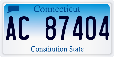 CT license plate AC87404