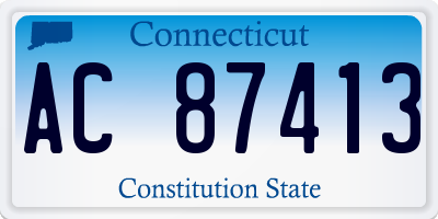 CT license plate AC87413