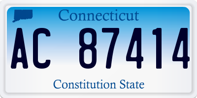 CT license plate AC87414