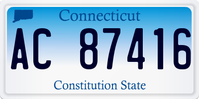 CT license plate AC87416