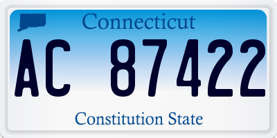 CT license plate AC87422