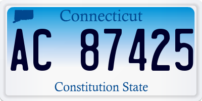 CT license plate AC87425
