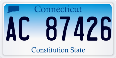 CT license plate AC87426