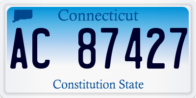 CT license plate AC87427