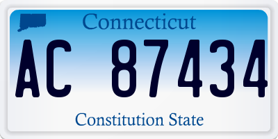 CT license plate AC87434