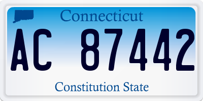 CT license plate AC87442