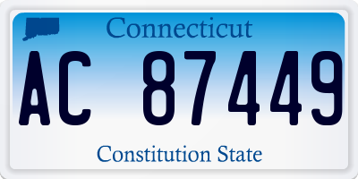 CT license plate AC87449