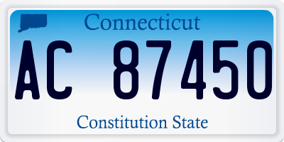 CT license plate AC87450