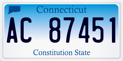 CT license plate AC87451