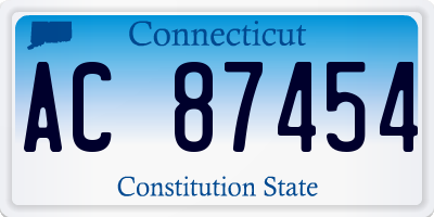 CT license plate AC87454