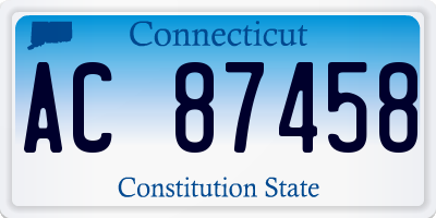 CT license plate AC87458