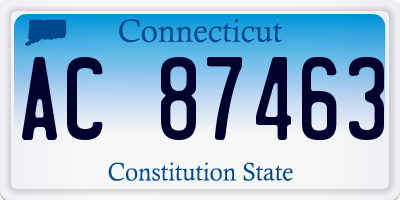 CT license plate AC87463