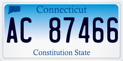 CT license plate AC87466