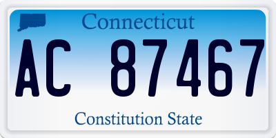 CT license plate AC87467