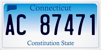 CT license plate AC87471