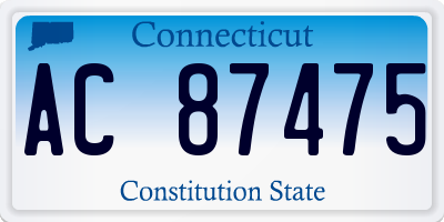 CT license plate AC87475