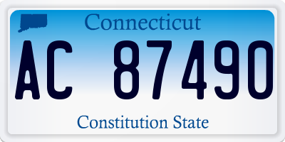 CT license plate AC87490