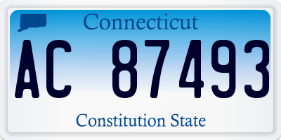 CT license plate AC87493