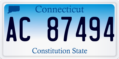 CT license plate AC87494