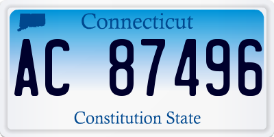 CT license plate AC87496