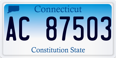 CT license plate AC87503