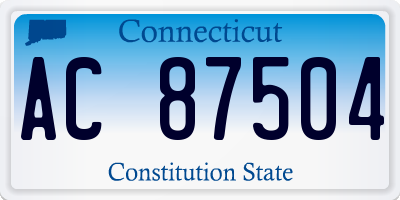 CT license plate AC87504