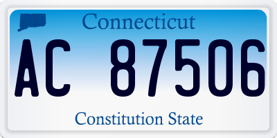 CT license plate AC87506