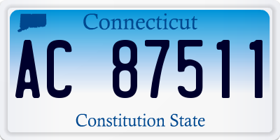CT license plate AC87511