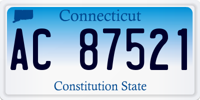 CT license plate AC87521