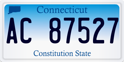 CT license plate AC87527