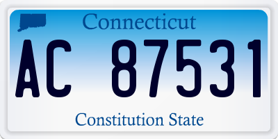 CT license plate AC87531