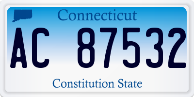 CT license plate AC87532