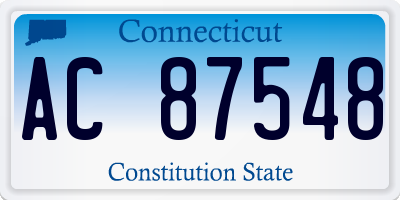 CT license plate AC87548