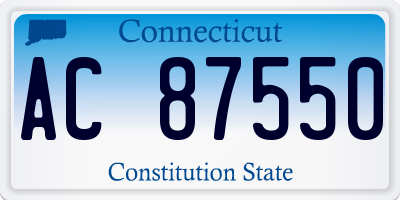 CT license plate AC87550