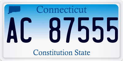 CT license plate AC87555