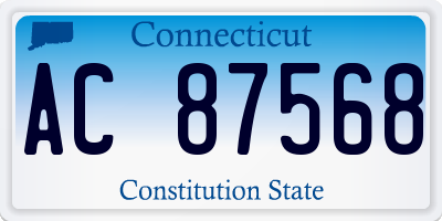CT license plate AC87568