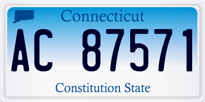 CT license plate AC87571