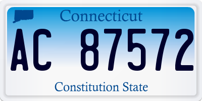 CT license plate AC87572