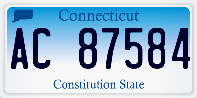 CT license plate AC87584