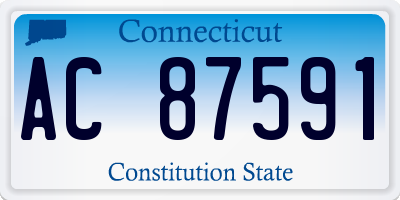 CT license plate AC87591