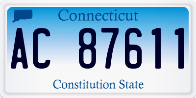 CT license plate AC87611