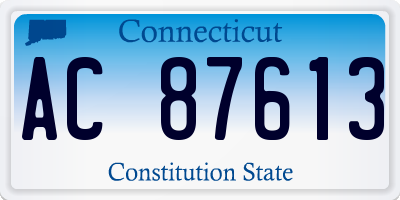 CT license plate AC87613