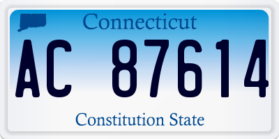 CT license plate AC87614