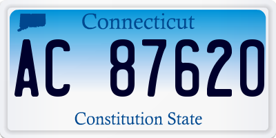 CT license plate AC87620