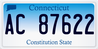 CT license plate AC87622
