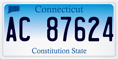 CT license plate AC87624