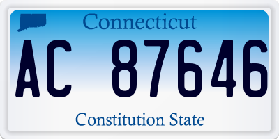 CT license plate AC87646
