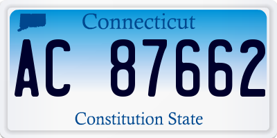 CT license plate AC87662